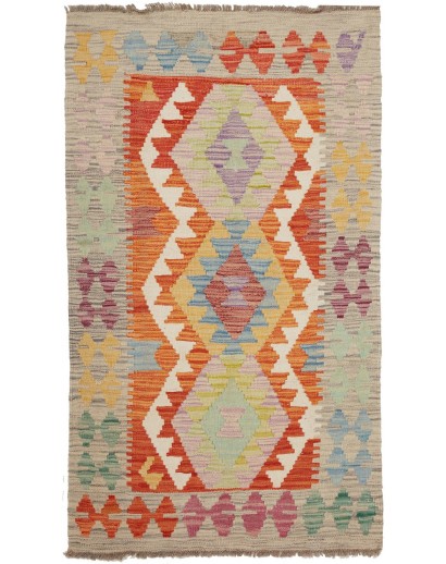 Tappeto Kilim Afghanistan marrone rosso 79x139