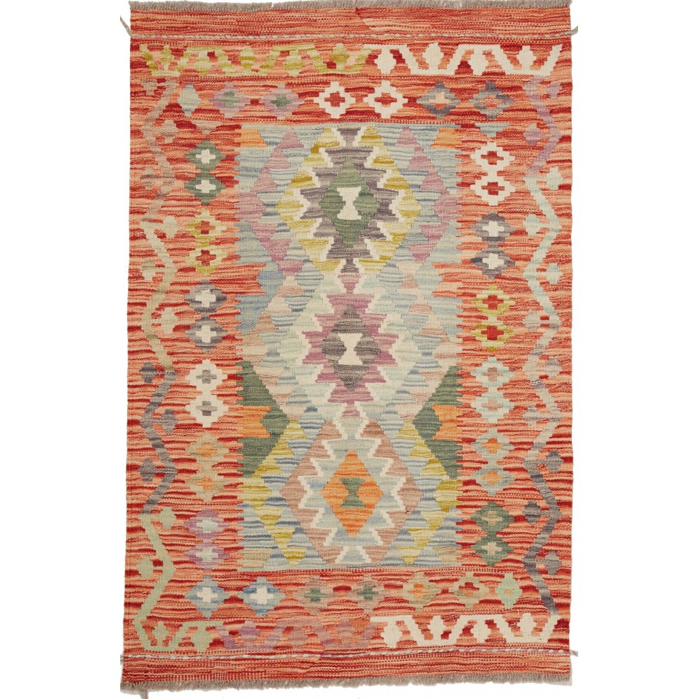 Tappeto Kilim Afghanistan marrone 84x127