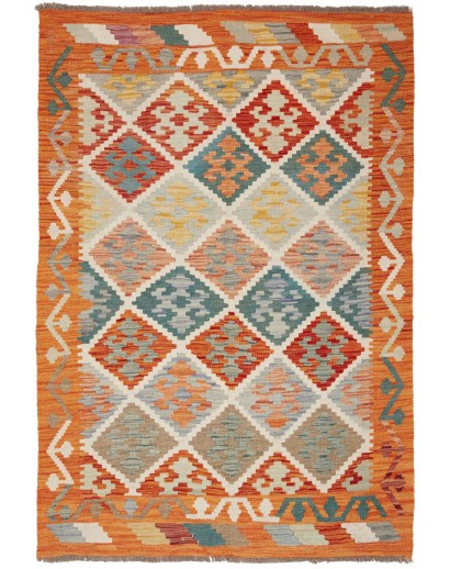 Tappeto Kilim Afghanistan marrone 102x149