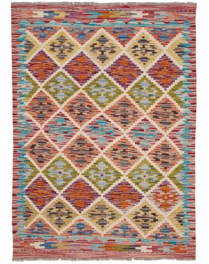 Tappeto Kilim Afghanistan marrone 100x138