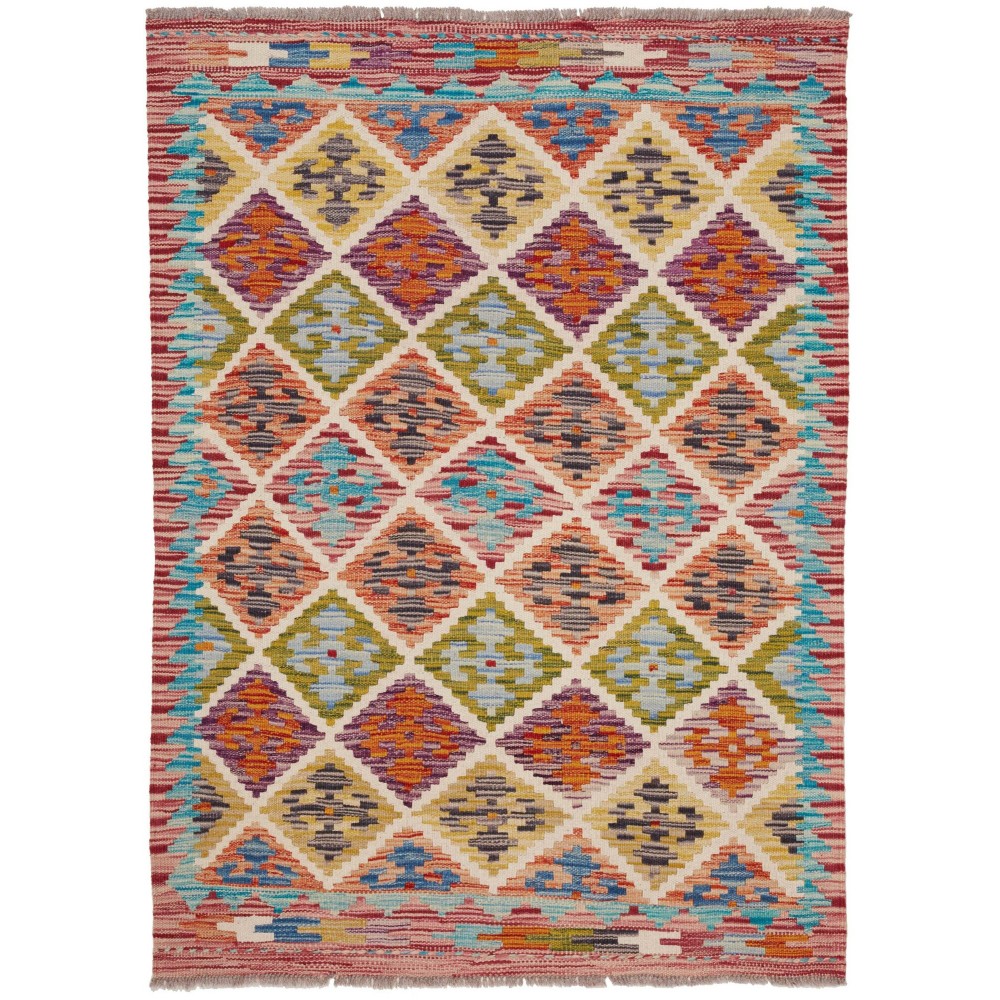 Tappeto Kilim Afghanistan marrone 100x138