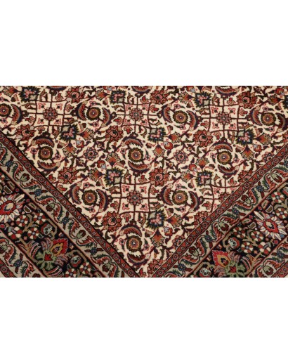 Tappeto Bidjar con seta Persia marrone giallo 178x247