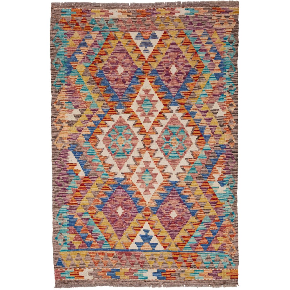 Tappeto Kilim Afghanistan marrone 98x146