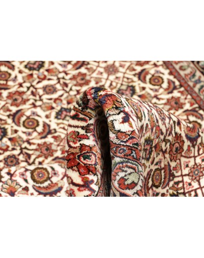 Tappeto Bidjar con seta Persia marrone giallo 178x247