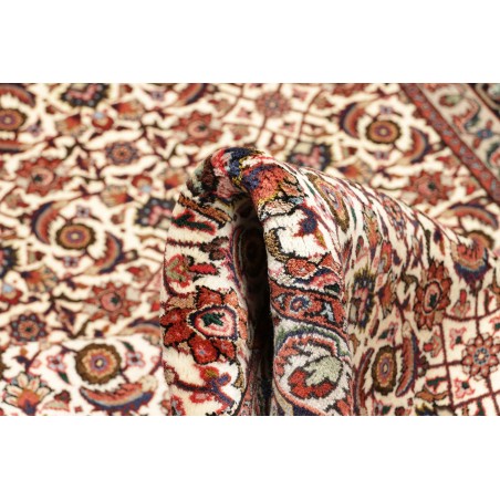 Tappeto Bidjar con seta Persia marrone giallo 178x247