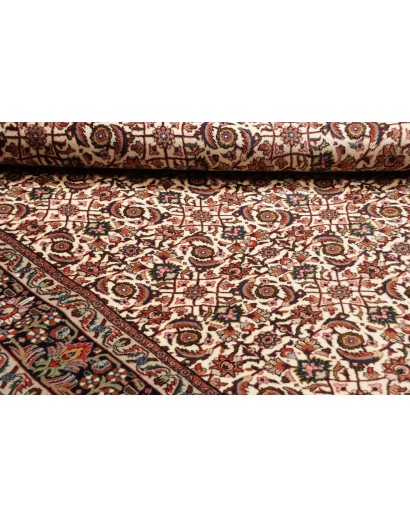 Tappeto Bidjar con seta Persia marrone giallo 178x247