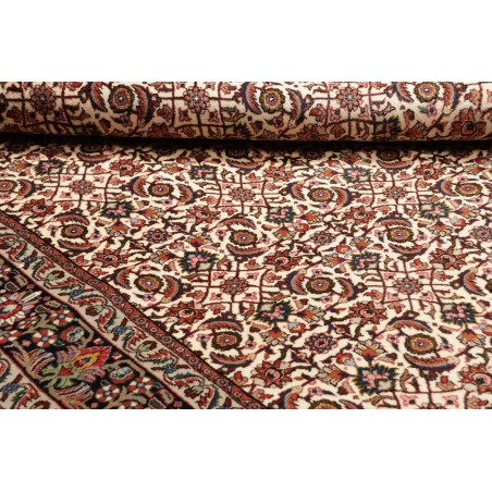 Tappeto Bidjar con seta Persia marrone giallo 178x247