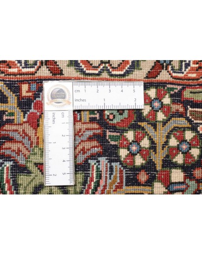 Tappeto Bidjar con seta Persia marrone giallo 178x247