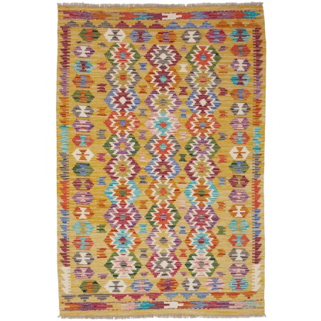 Tappeto Kilim Afghanistan marrone grigio 99x147