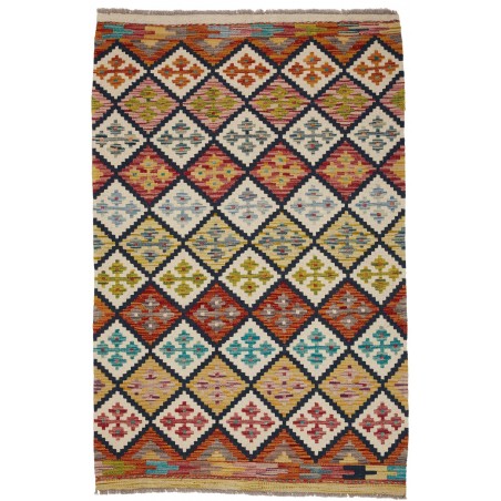 Tappeto Kilim Afghanistan marrone grigio 99x151