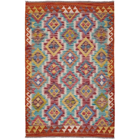 Tappeto Kilim Afghanistan marrone grigio 99x152
