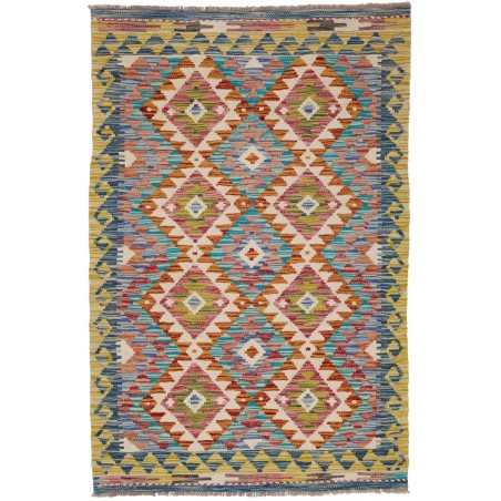 Tappeto Kilim Afghanistan marrone grigio 100x152