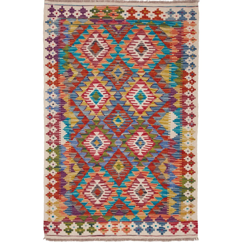 Tappeto Kilim Afghanistan marrone 101x151