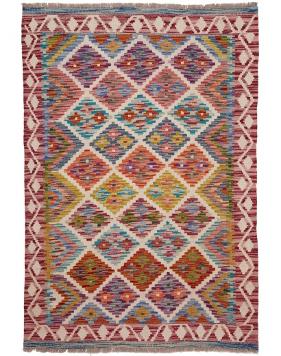 Tappeto Kilim Afghanistan marrone 103x149
