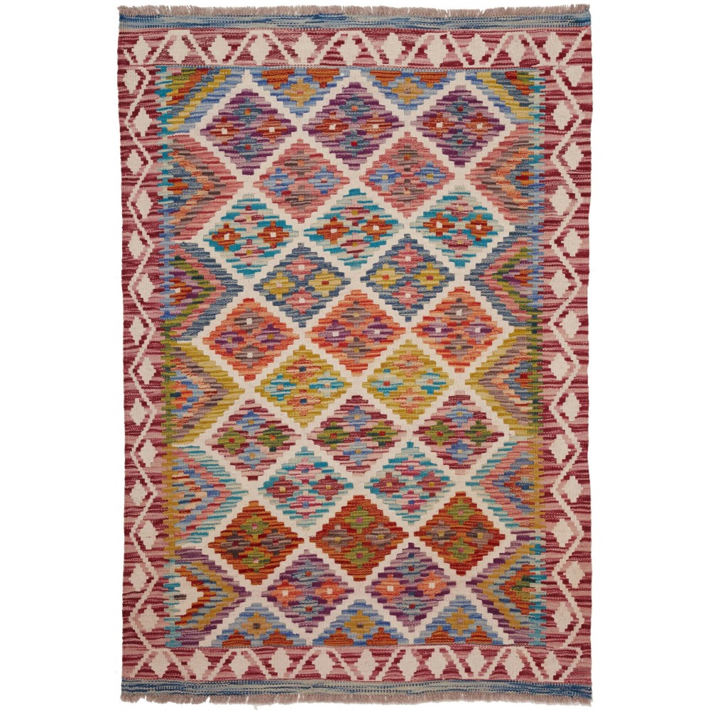 Tappeto Kilim Afghanistan marrone 103x149