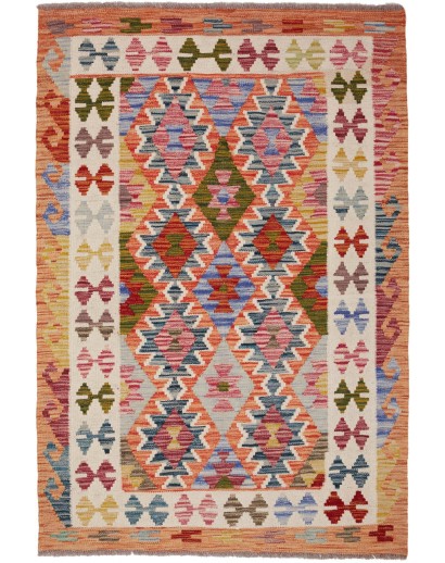 Tappeto Kilim Afghanistan marrone 103x150