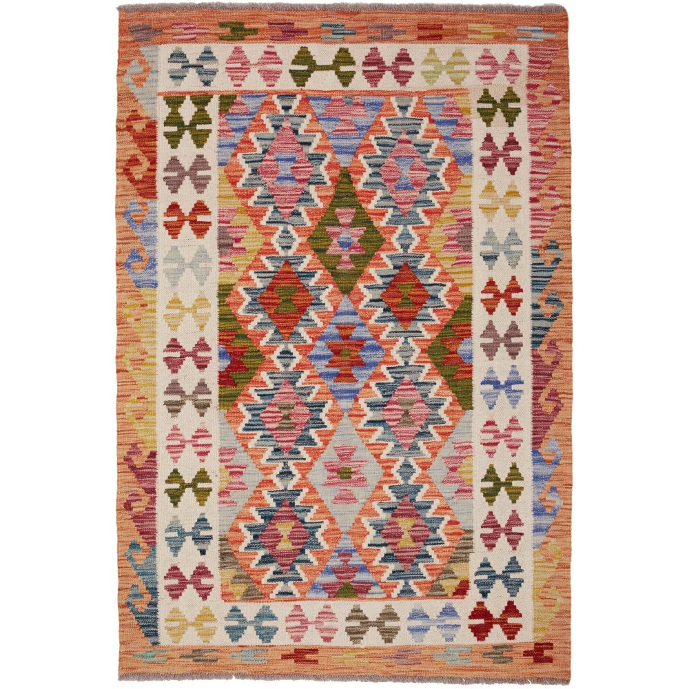 Tappeto Kilim Afghanistan marrone 103x150