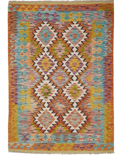 Tappeto Kilim Afghanistan marrone 104x150