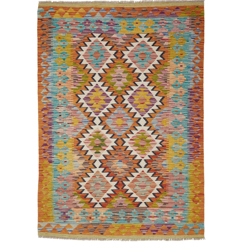 Tappeto Kilim Afghanistan marrone 104x150