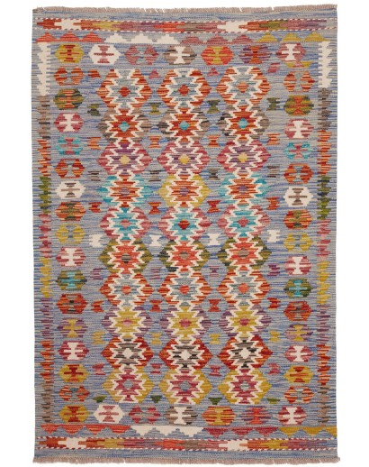Tappeto Kilim Afghanistan marrone bianco 103x154