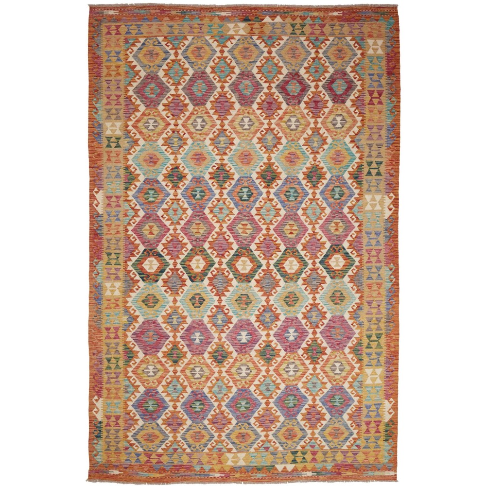 Tappeto Kilim Afghanistan marrone 198x302