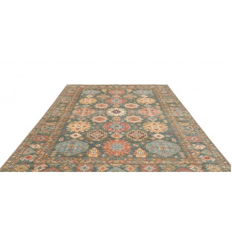 Tappeto Kazak Fine Pakistan marrone bianco 245x314
