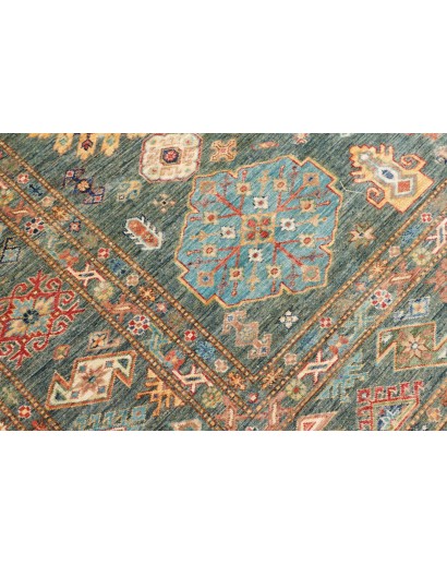Tappeto Kazak Fine Pakistan marrone bianco 245x314