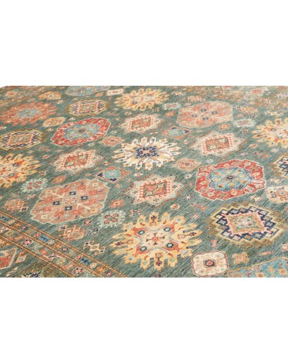 Tappeto Kazak Fine Pakistan marrone bianco 245x314