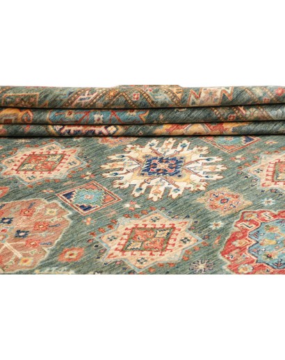 Tappeto Kazak Fine Pakistan marrone bianco 245x314