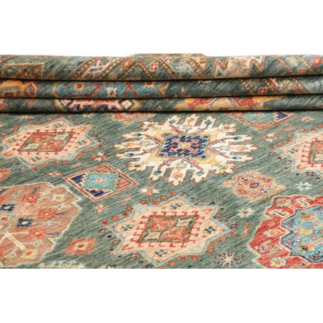 Tappeto Kazak Fine Pakistan marrone bianco 245x314