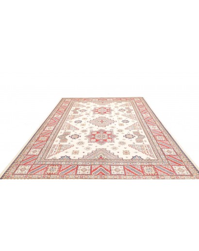 Tappeto Kazak Afghanistan bianco azzurro 248x342