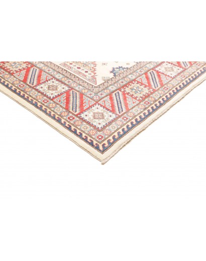 Tappeto Kazak Afghanistan bianco azzurro 248x342