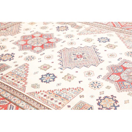 Tappeto Kazak Afghanistan bianco azzurro 248x342