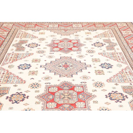 Tappeto Kazak Afghanistan bianco azzurro 248x342
