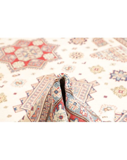 Tappeto Kazak Afghanistan bianco azzurro 248x342
