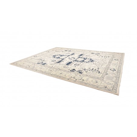 Tappeto Kazak Afghanistan bianco azzurro 308x400