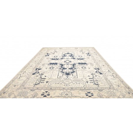 Tappeto Kazak Afghanistan bianco azzurro 308x400