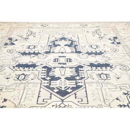 Tappeto Kazak Afghanistan bianco azzurro 308x400