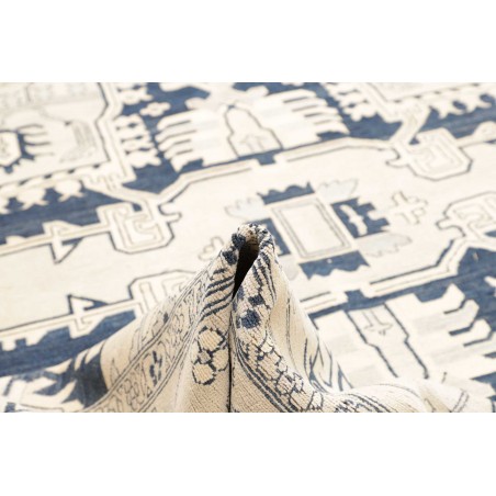 Tappeto Kazak Afghanistan bianco azzurro 308x400