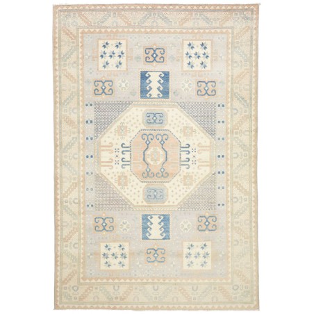 Tappeto Kazak Afghanistan bianco grigio 201x299