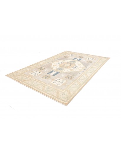 Tappeto Kazak Afghanistan bianco grigio 201x299