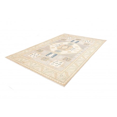 Tappeto Kazak Afghanistan bianco grigio 201x299