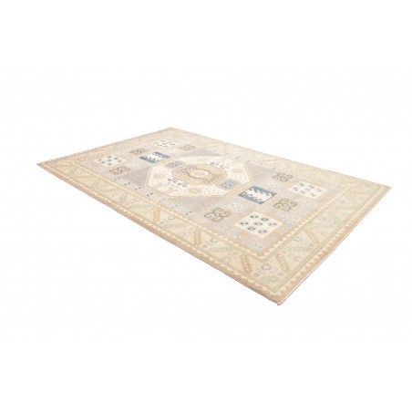 Tappeto Kazak Afghanistan bianco grigio 201x299
