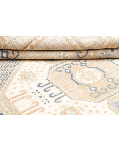 Tappeto Kazak Afghanistan bianco grigio 201x299