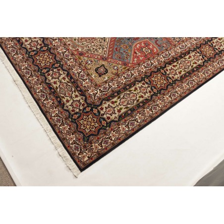 Tappeto Tabriz 50 Raj Persia marrone giallo 302x397