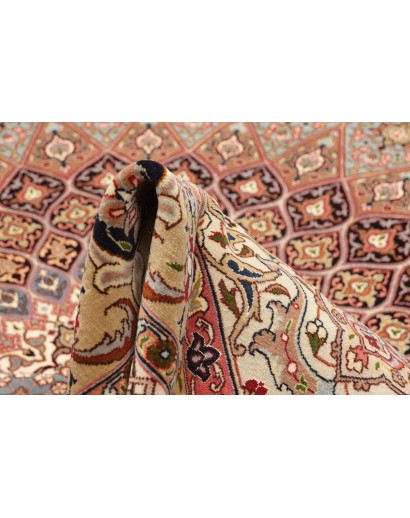 Tappeto Tabriz 50 Raj Persia marrone giallo 302x397