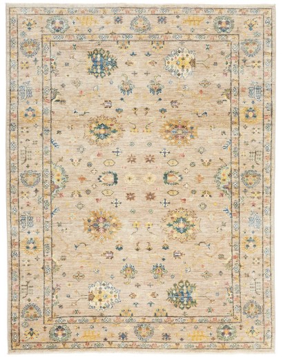 Tappeto Malka Pakistan beige giallo 148x196