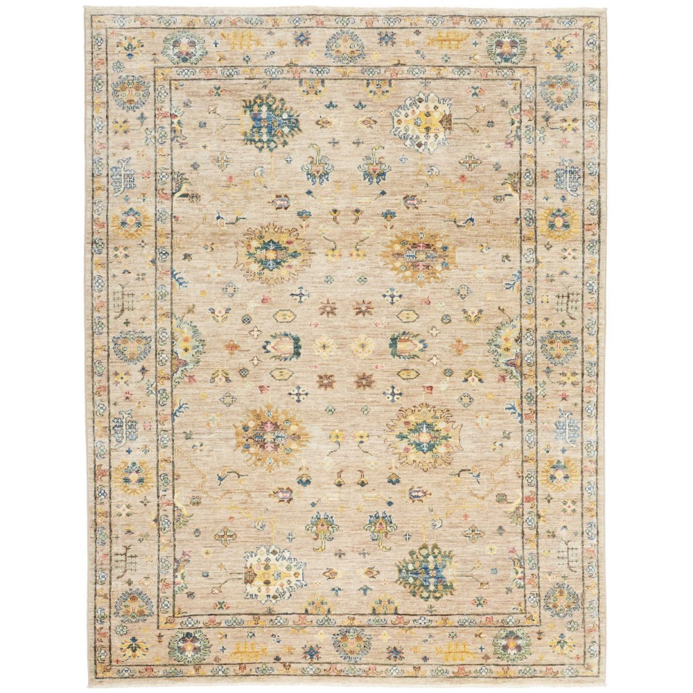 Tappeto Malka Pakistan beige giallo 148x196