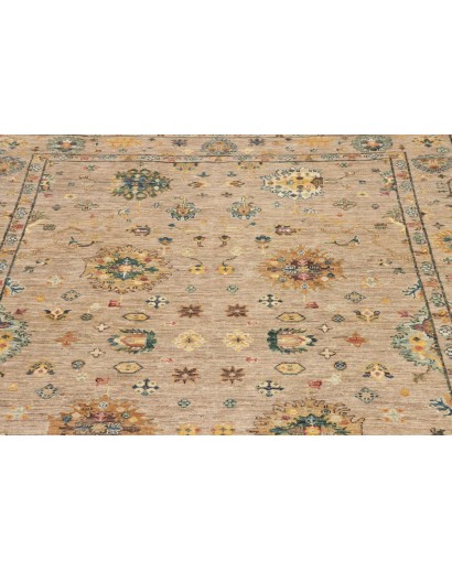 Tappeto Malka Pakistan beige giallo 148x196