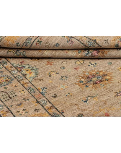 Tappeto Malka Pakistan beige giallo 148x196